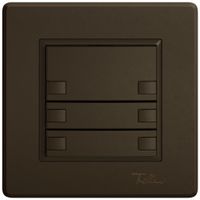 Poussoir KNX RGB ENC EDIZIO.liv SNAPFIX® capteur temp.s.LED 6× comm.1T br