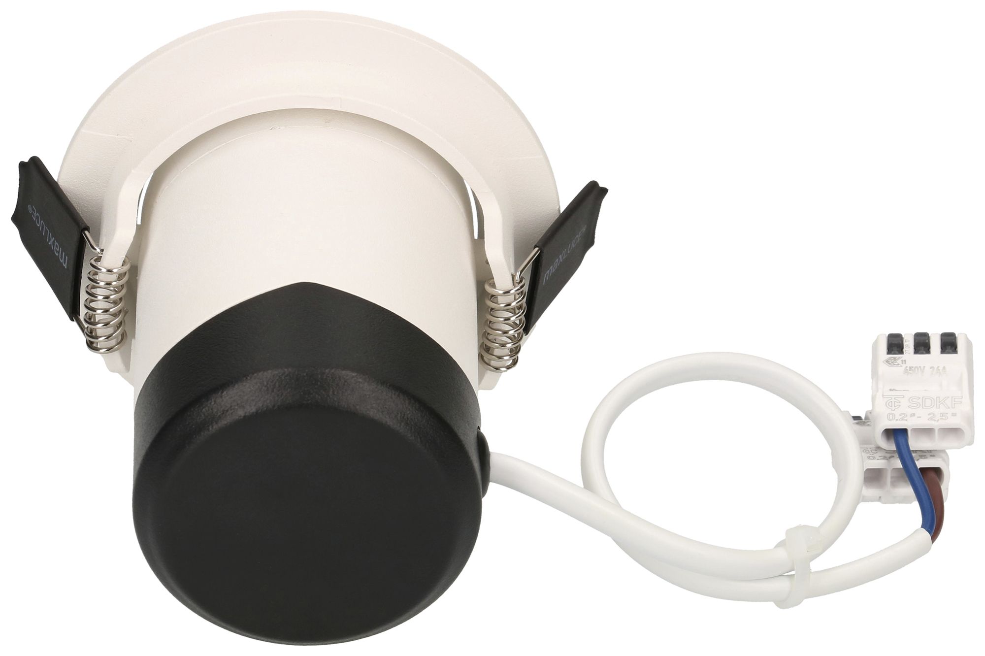 Spot LED INC maxLUCE DISC 230 7W 700lm 4000K IP44 MB VAR Ø68…72mm blanc 36°