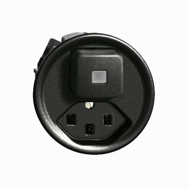 Leuchtkombination LS 3/1L+T23 16A schwarz FH mit Linse, LED gelb