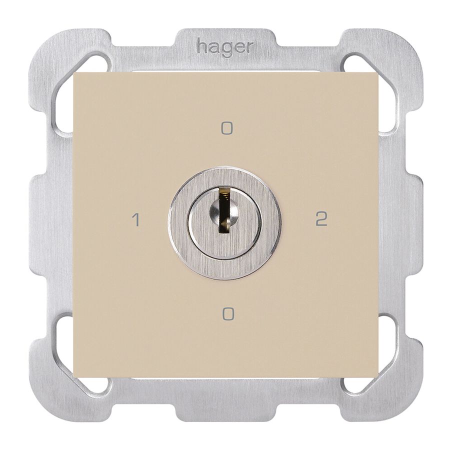 UP-Drehschalter kallysto 2/1L beige mit Schloss Kaba 8