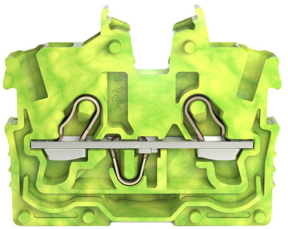 Borne de passage WAGO TOPJOB-S 2050 1mm² 2L avec borne d'extrémité vert/jaune