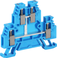 Morsetto di passaggio componibile Woertz 0.5…4mm² 32A 500V vite 2×2 DIN 35mm bl