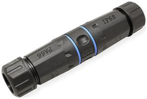 Feldkupplung VALUE Kat.6, RJ45/s↔RJ45/s, für Kabel Ø3…8mm, schwarz