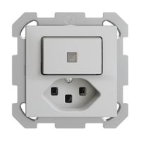 UP-Leuchtkombination 3/1L+T23 hellgrau KS EDIZIOdue mit Linse, LED gelb