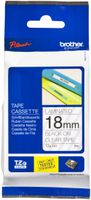 Schriftbandkassette Brother TZe-141 18mm×8m, transparent-schwarz