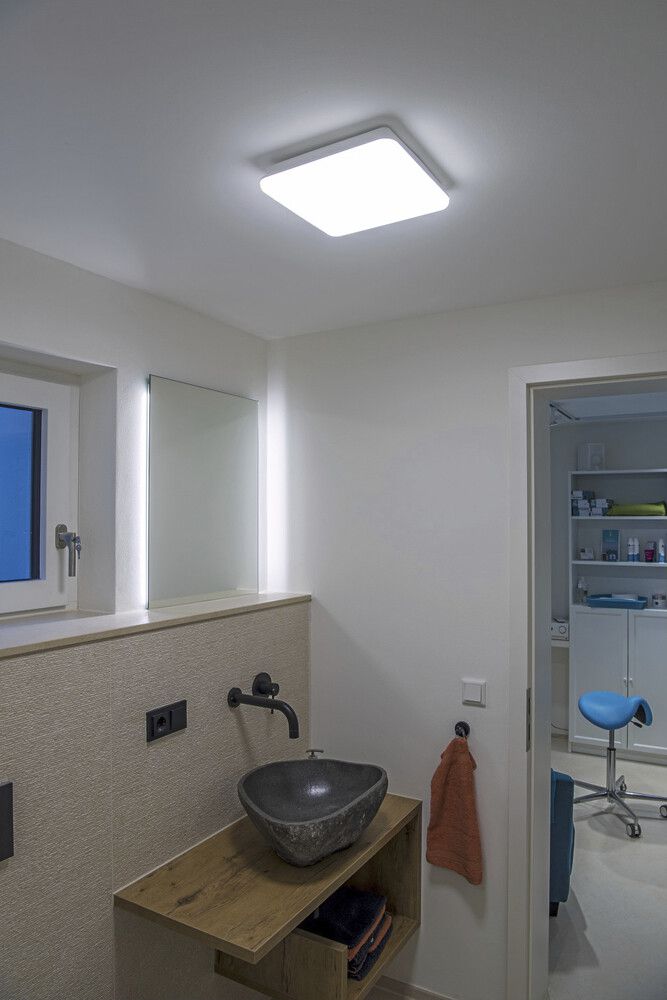 Plafonnier/applique LED SLV SIMA SQUARE 24W 2200lm 3000K IP44 VAR blanc