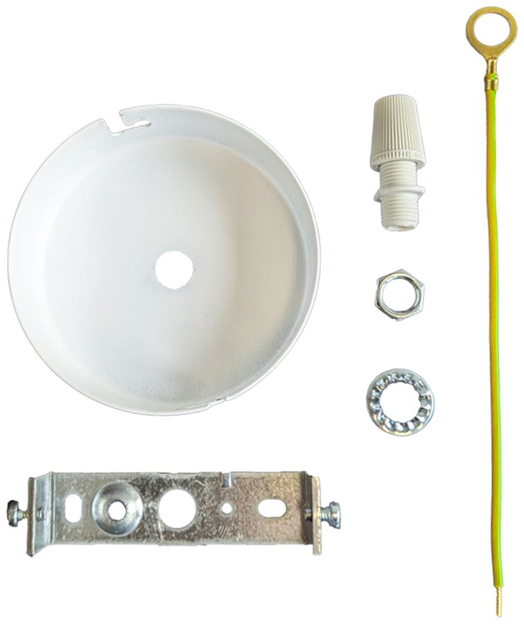 Baldachin Elektrogros Stahl Ø75×24mm weiss