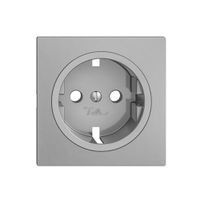 Plaque frontale EDIZIOdue F pour prise SCHUKO, 60×60 mm silver