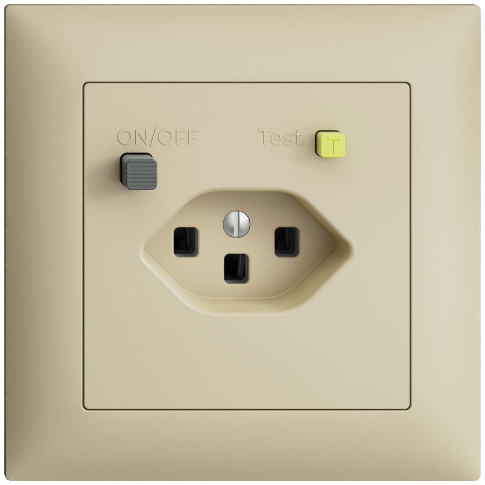 Prise ENC EDIZIOdue T23 FI 30mA FMI, vanille