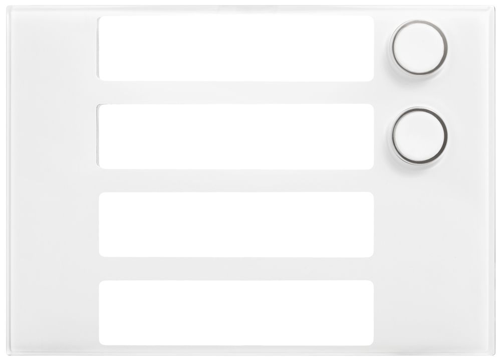 Frontplatte für Ruftastenmodul Urmet Alpha, 2×Taste, IP55, weiss