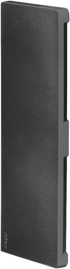 Abschlussplatte Hager BR 65×210mm Oberteile 2×80mm halogenfrei schwarz