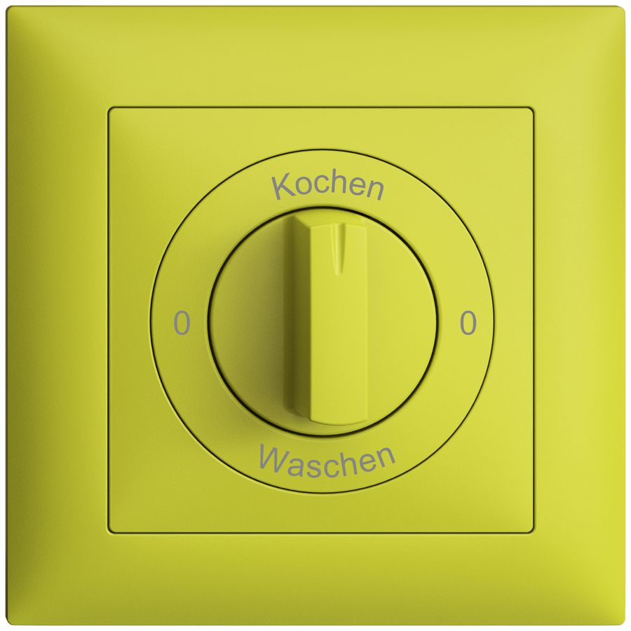 Frontset 0-Kochen-0-Waschen EDIZIOdue 88×88mm lemon