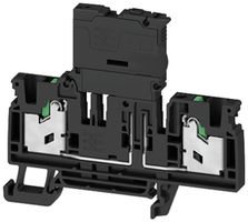 Sicherungs-Reihenklemme WM SFS 4 2C 4mm² 30…70V Snap-in TH35 schwarz