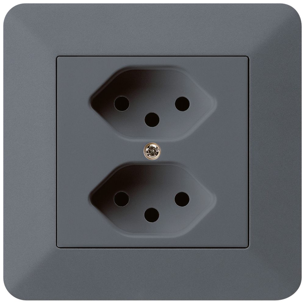 Prise ENC kallysto.trend 2×T13 anthracite