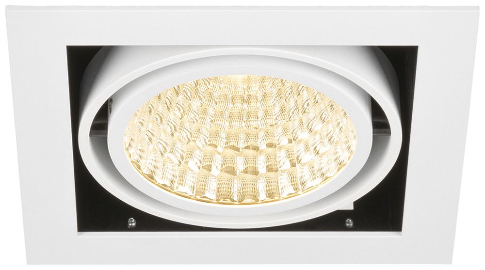 Downlight LED SLV KADUX 27W 3050lm 930 30° DALI 195×195mm blanc