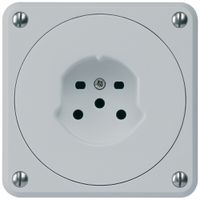 Presa INC robusto tipo 15 grigio senza copercchio
