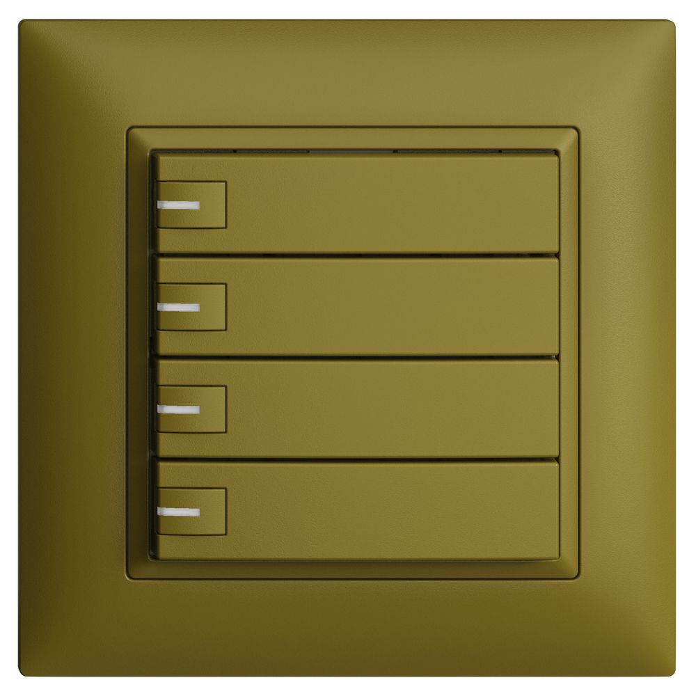 UP-KNX-Taster RGB EDUE FMI, 250mW, m.RGB-LED, 4×Taste, 1×Tastenb., ov