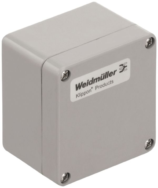 Gehäuse Polyester Weidmüller POK 80×75×55mm glasfaserverstärkt silbergrau