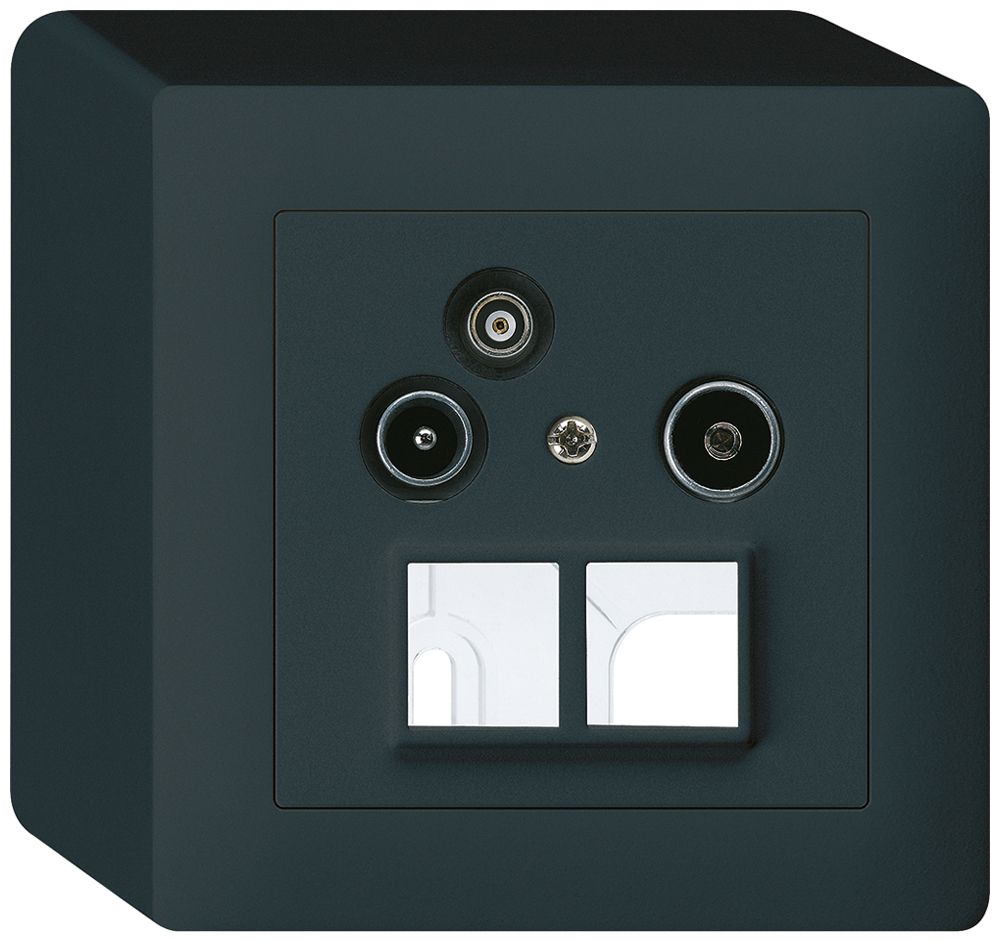 AP-Antennendose R/TV-Daten kallysto HMS 2GHz 4dB schwarz