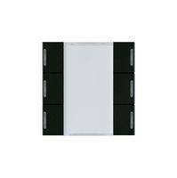 Tasterfront Hager basico KNX 6-fach LED schwarz 45×45mm