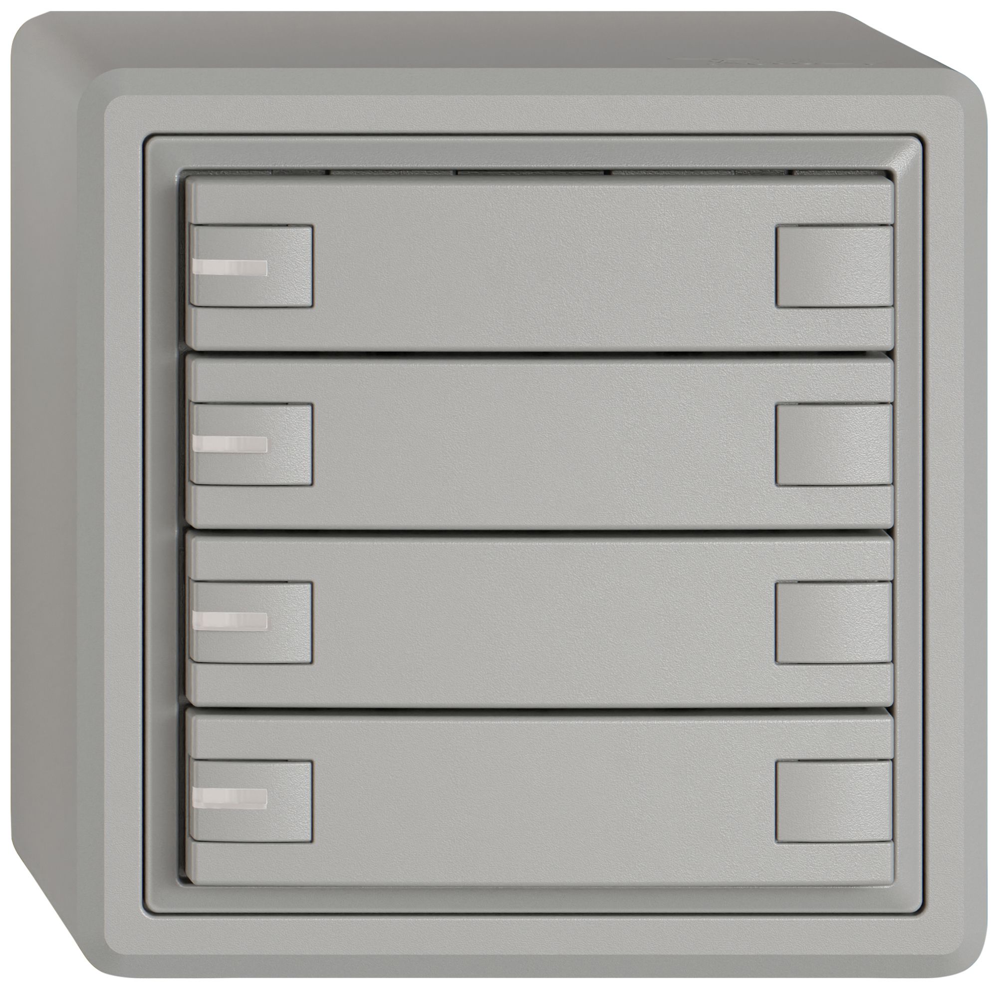 Pulsante KNX RGB AP EDIZIO.liv SNAPFIX® sensore temp.RGB-LED 4× com.2T grc