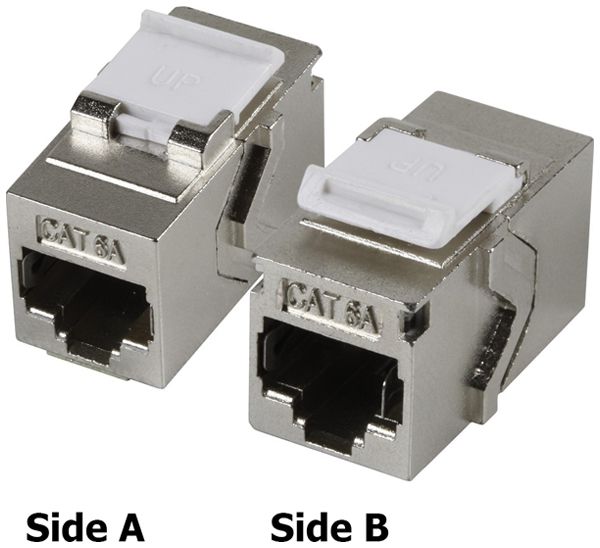 Kupplungsmodul H-LINE I RJ45/RJ45 Kat.6A/s Keystone, silber