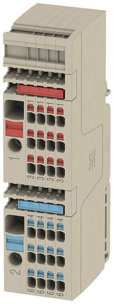 Barrette de bornes Weidmüller SET AAP13 5P 0.5…6mm² 41A 250V push-in beige