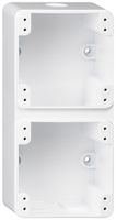 AP-Gehäuse robusto 2×1 weiss 86×180×48mm