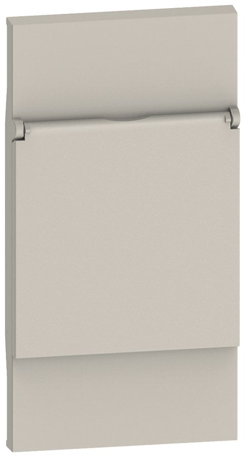 Abdeckung Living Now 2 Module für Schuko/FR/BE-Steckdose mit Klappdeckel sand