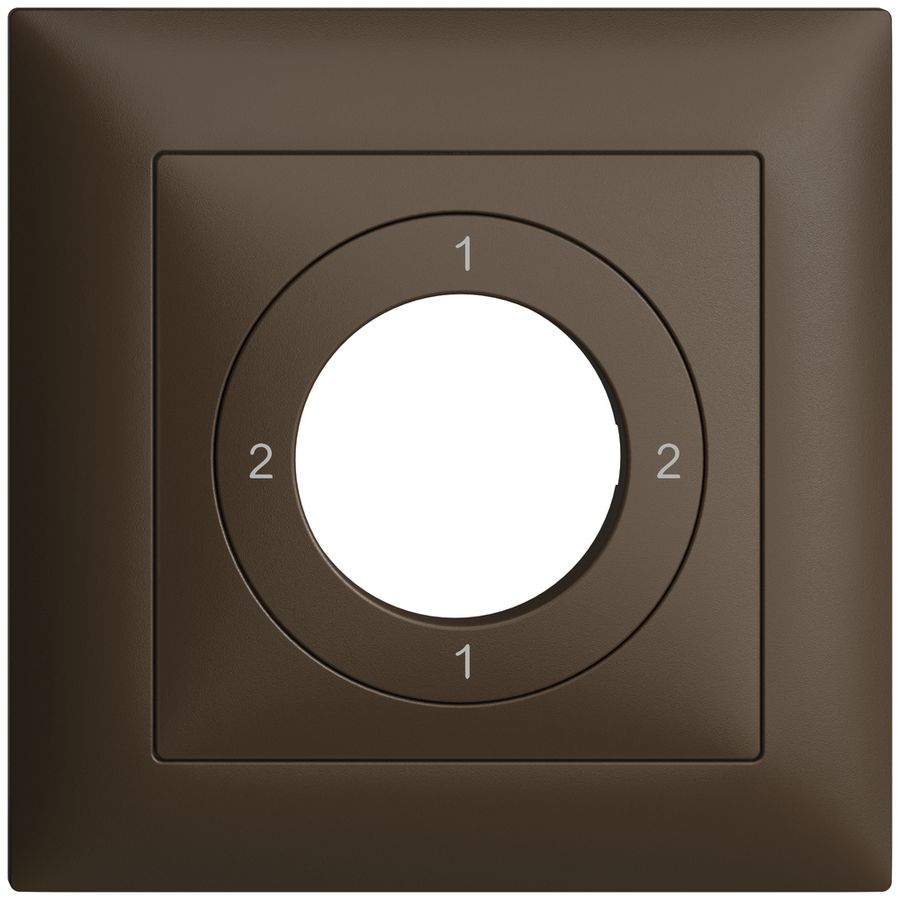 Kit frontale EDIZIOdue 2-1-2-1 88×88mm coffee per interruttore a chiave