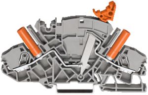 Trenn-Messklemme WAGO 10mm² 2L grau für Brücke