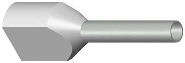 Embout de câble jumelé isolé 2×0.75mm²/10mm blanc