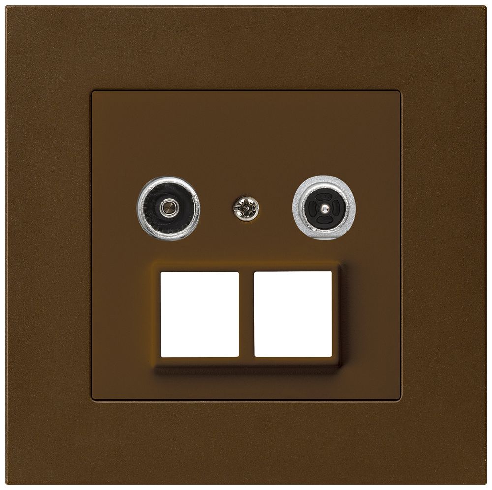 Prise multimédia ENC kallysto.pro R/TV 11dB 2GHz brun