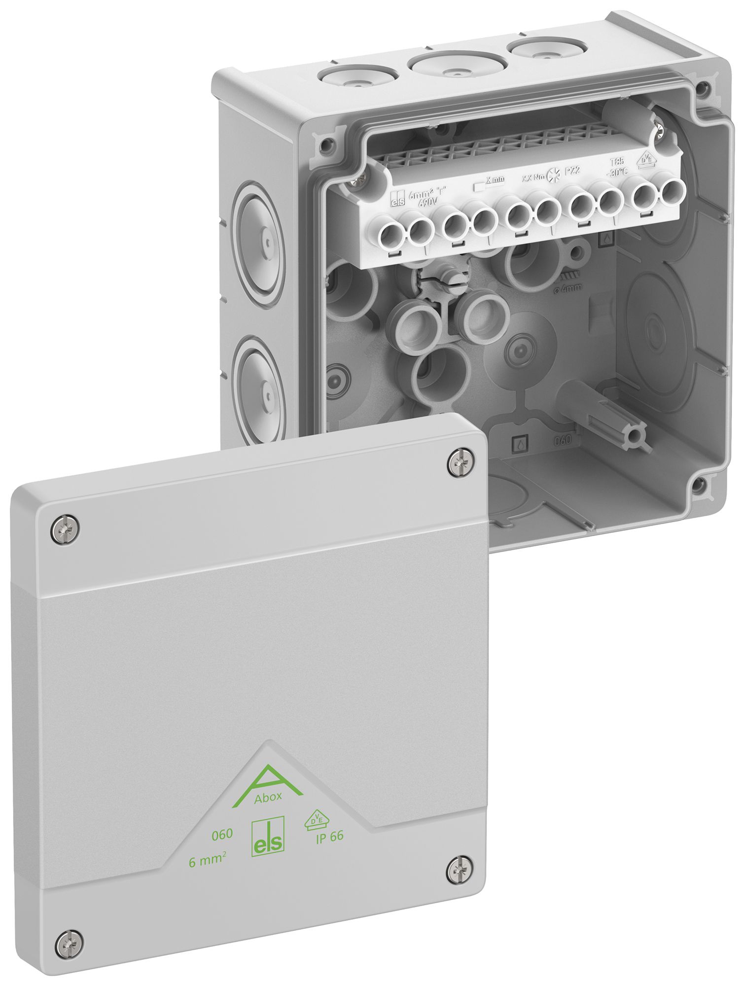 AP-Abzweigdose Spelsberg Abox 060-6² 127×127×70mm IP66 gu