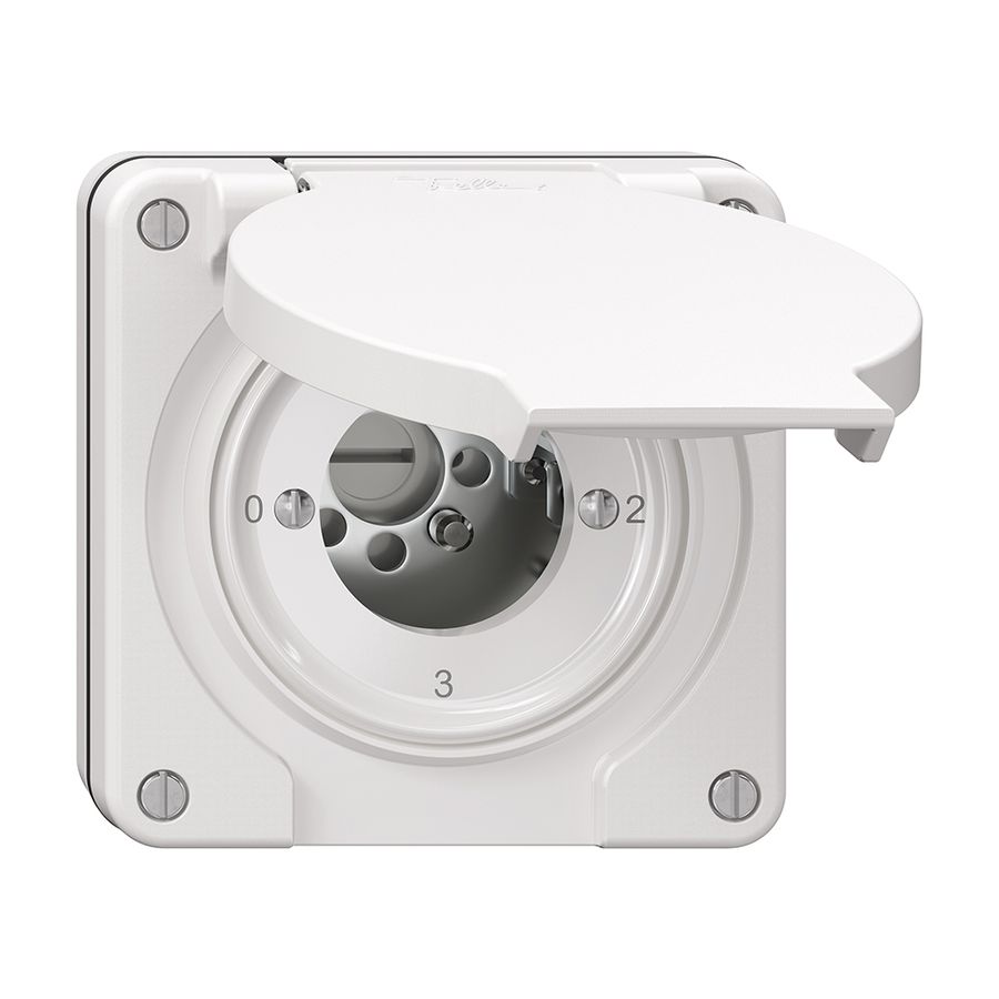 Interrupteur rotatif NUP NEVO, 5/2L, sans cylindre, KS, 0-1-2-3, blanc