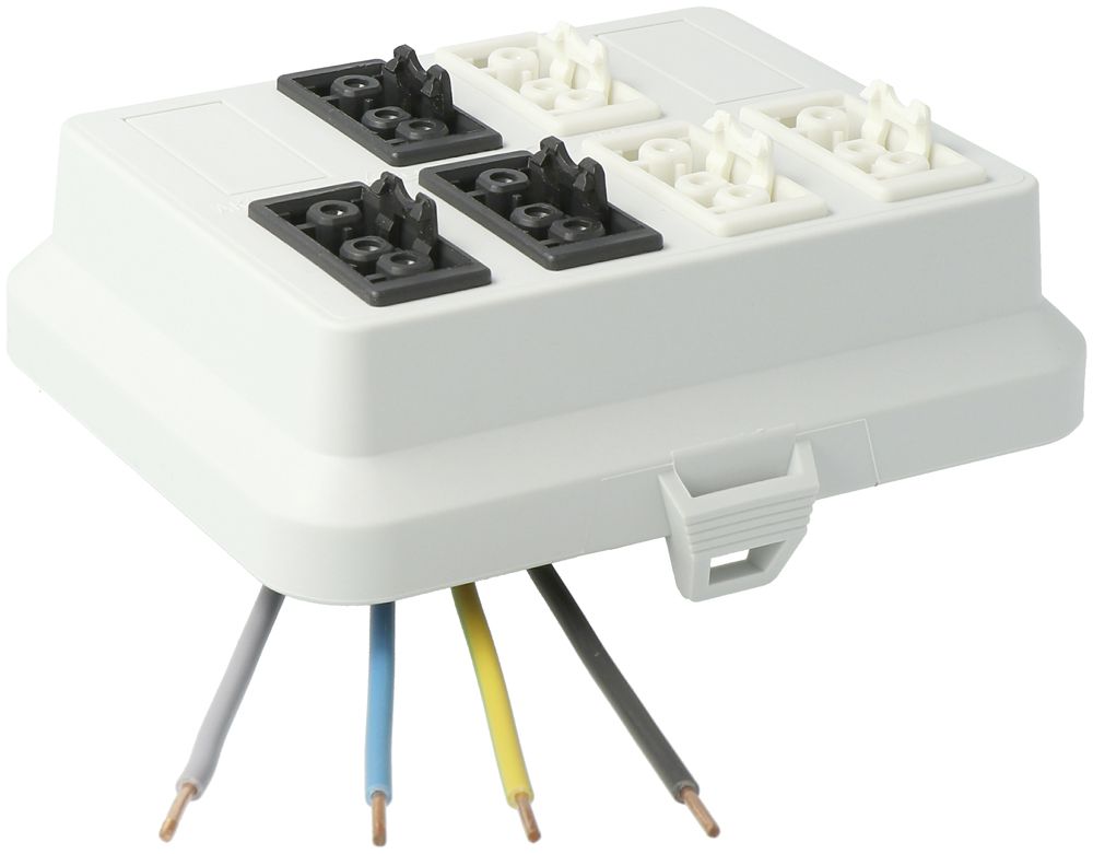 Frontteil AGRO, in: 4P H07V-U, out: je 3×3P sw L1/ ws L2, Wieland