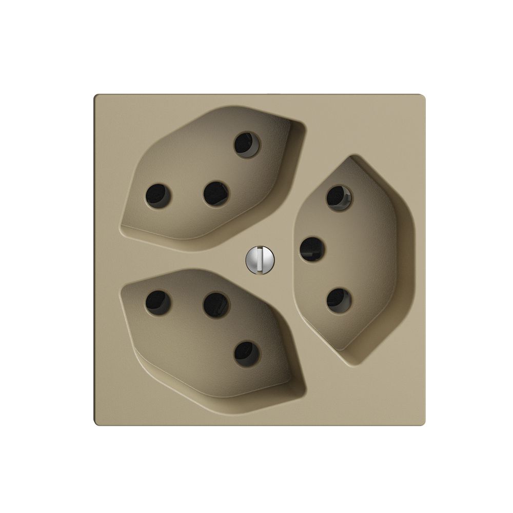 UP-Steckdose EDIZIOdue 3×T13 sand mit Shutter