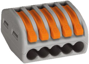 Morsetto di connessione WAGO 5P per lampada 0.08…4mm² grigio