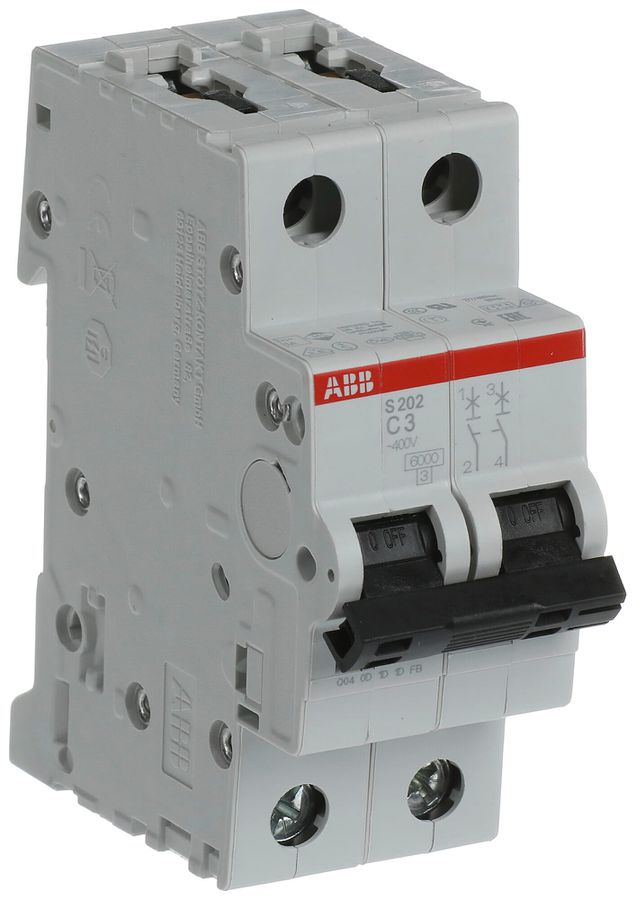 Leitungsschutzschalter ABB S202-C3 3A C 6kA