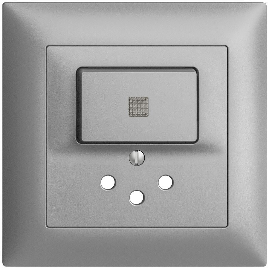 Kit frontale INC EDIZIOdue silver 88×88mm T12 con lente