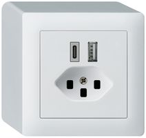 Prise de charge USB AP kallysto 18W PD 1×type A 1×type C T23 blanc
