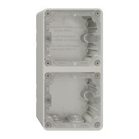 NAP-Gehäuseunterteil NEVO, 2×1, mit Dichtung, H=54mm, 3×M20, 187×87mm, lichtgrau