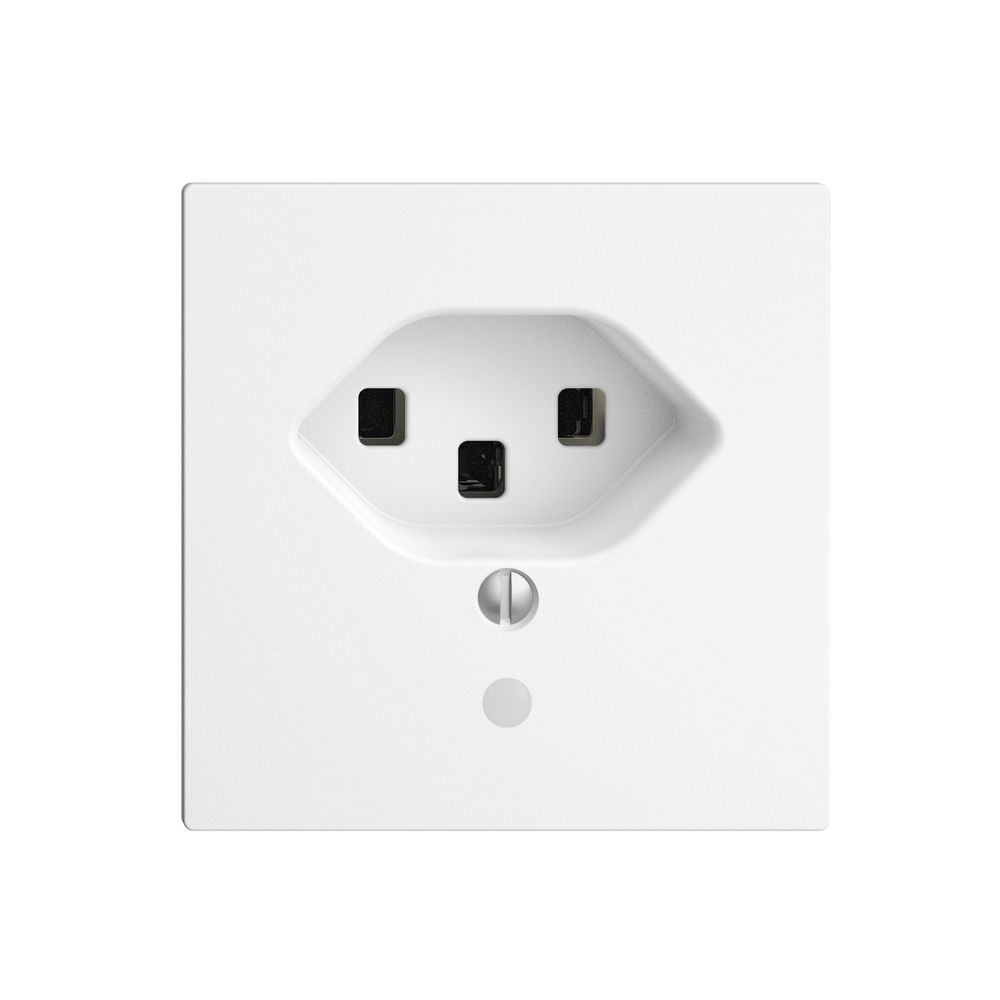 Steckdose EDIZIOdue T23 16A weiss mit LED grün, Steckklemmen