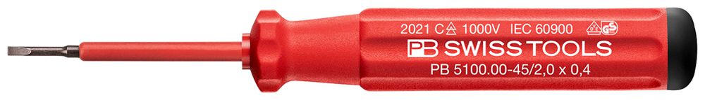 Schlitzschraubenzieher PB 5100 Gr.00 130mm VDE 1000VAC/1500VDC DIN7437