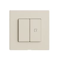 Druckschalter 1K/2T Szene Edue Wiser crema