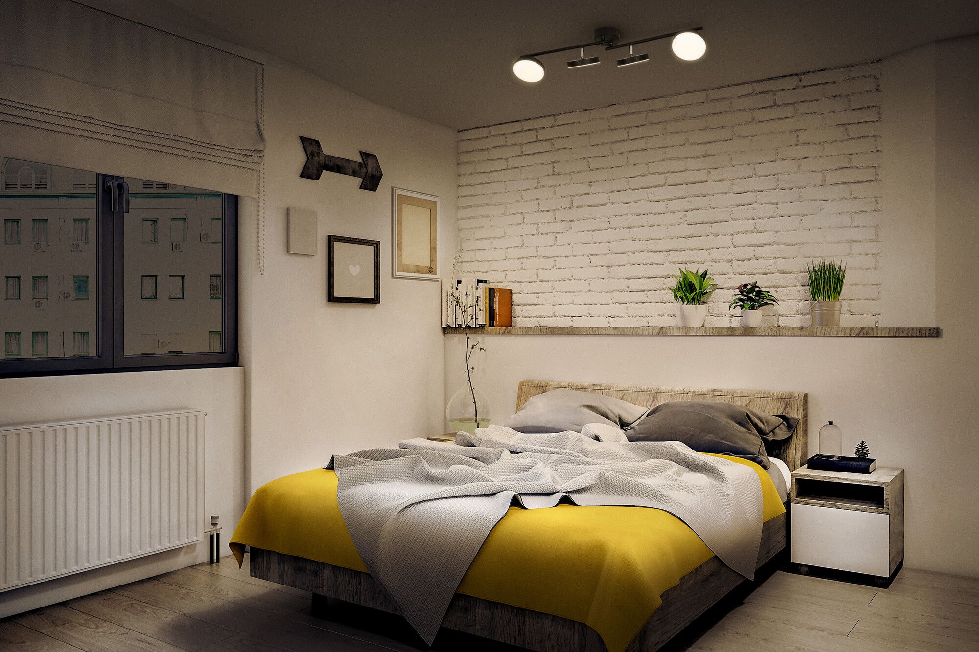 Spot LED LEDVANCE Decor Moon 21W 1120lm 830 810×120×119mm nero 4×spot