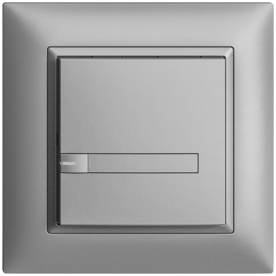 Poussoir ENC KNX 1× EDIZIOdue silver RGB avec LED avec insert papier