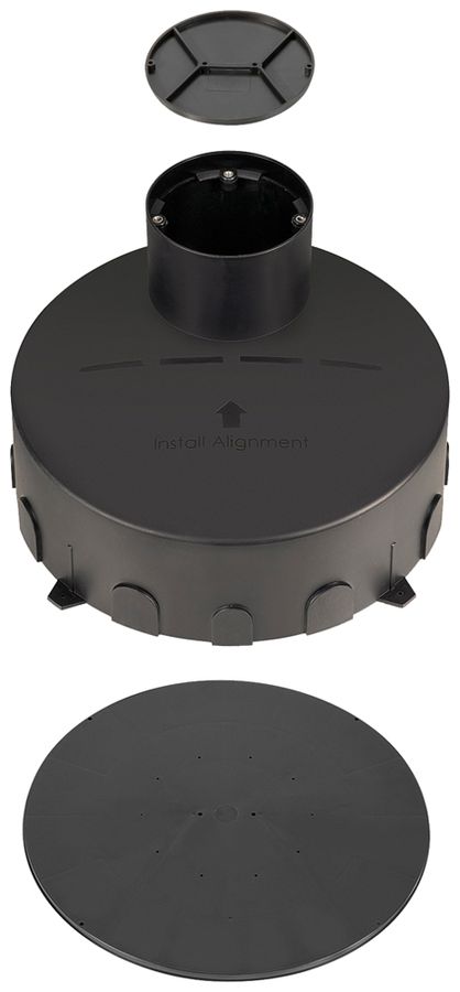 EB-Gehäuse SLV DASAR M Kunststoff Ø310×180mm schwarz