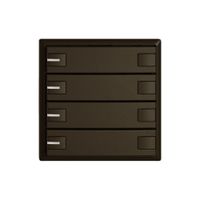 Poussoir universel EDIZIO.liv UNI SNAPFIX® a.LED RGB 4× comm.2T br