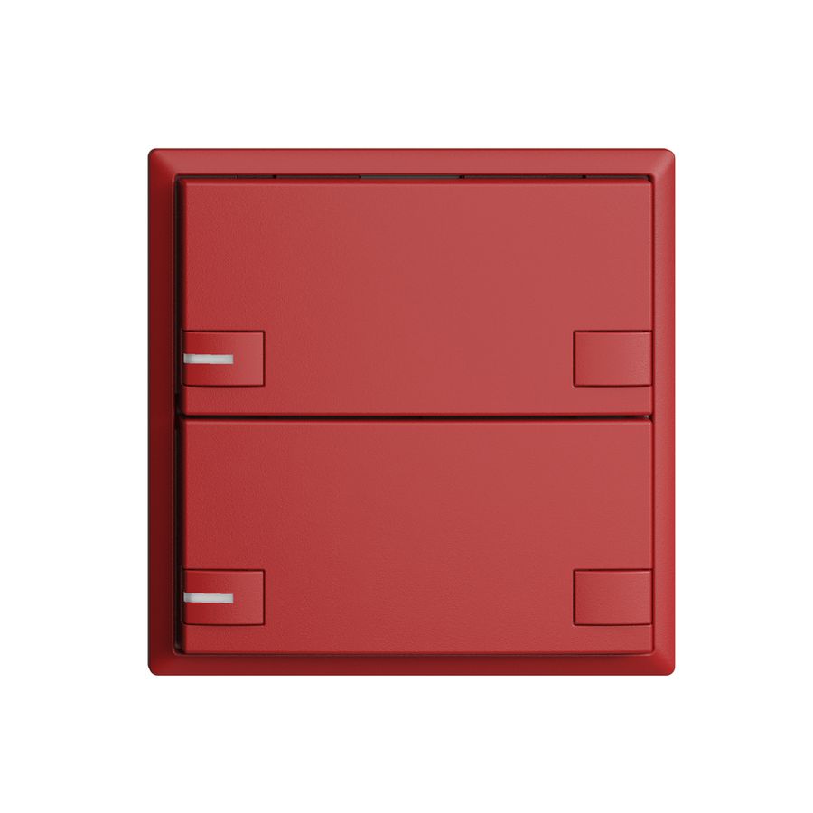 Poussoir ENC KNX 2× EDIZIOdue colore berry RGB avec LED